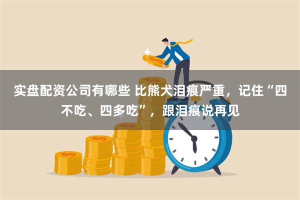 实盘配资公司有哪些 比熊犬泪痕严重，记住“四不吃、四多吃”，跟泪痕说再见