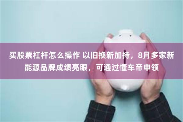 买股票杠杆怎么操作 以旧换新加持，8月多家新能源品牌成绩亮眼