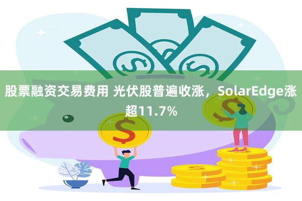 股票融资交易费用 光伏股普遍收涨，SolarEdge涨超11