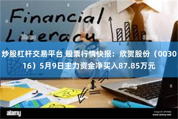 炒股杠杆交易平台 股票行情快报：欣贺股份（003016）5月