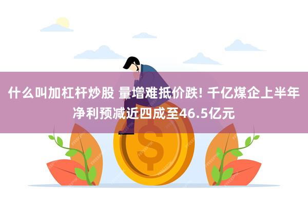 什么叫加杠杆炒股 量增难抵价跌! 千亿煤企上半年净利预减近四成至46.5亿元
