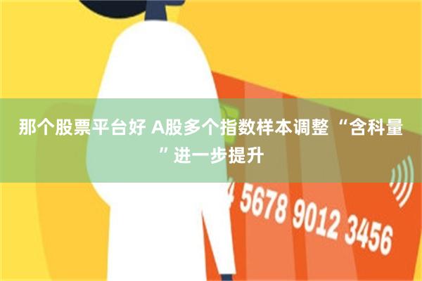 那个股票平台好 A股多个指数样本调整 “含科量”进一步提升
